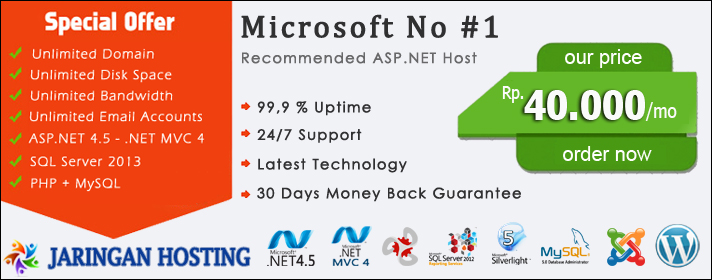 ASP.NET MVC Hosting - JaringanHosting