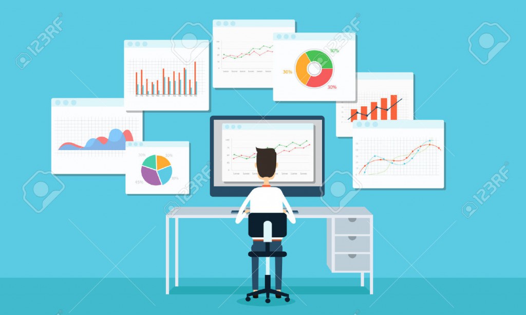 32357697-business-people-analytics-business-graph-and-seo-on-web-Stock-Vector